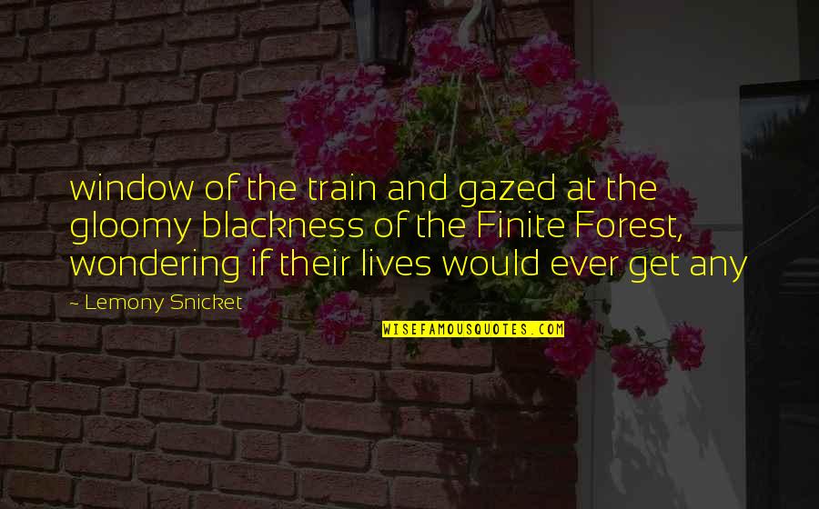 David Sackett Quotes By Lemony Snicket: window of the train and gazed at the