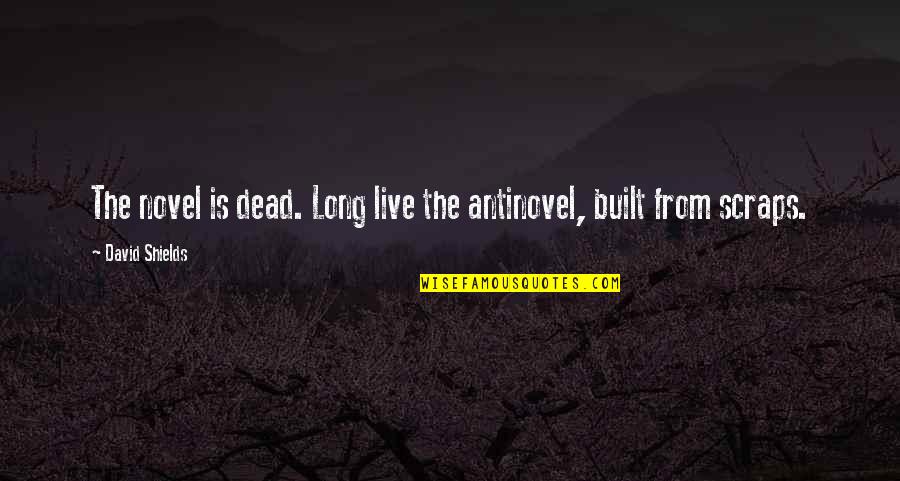 David Shields Quotes By David Shields: The novel is dead. Long live the antinovel,