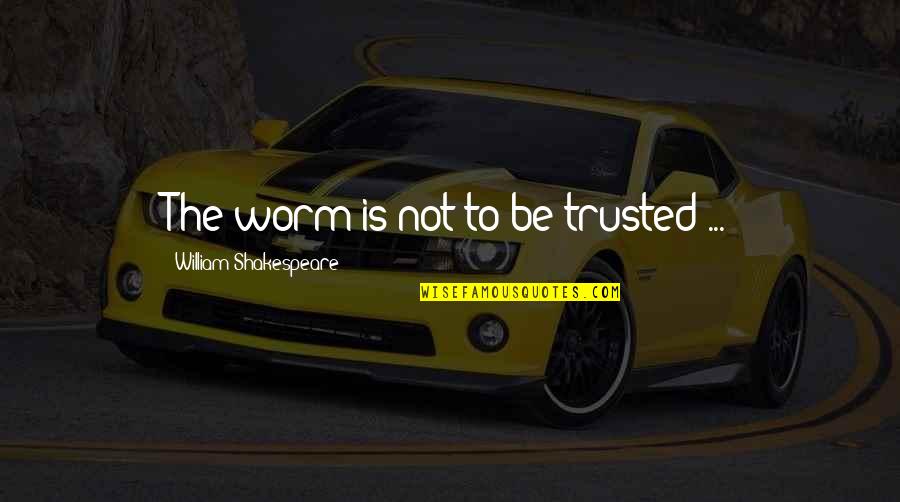 David Silverman Quotes By William Shakespeare: The worm is not to be trusted ...