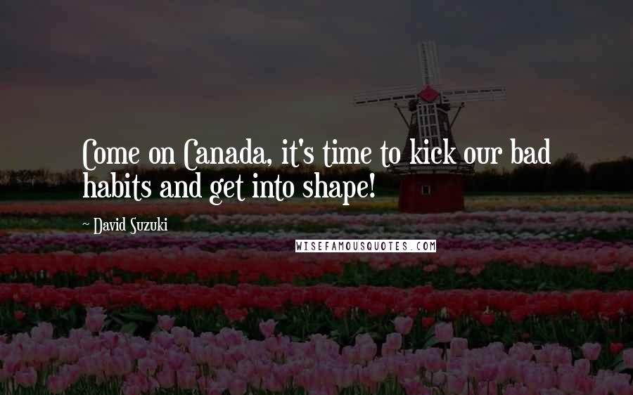 David Suzuki quotes: Come on Canada, it's time to kick our bad habits and get into shape!