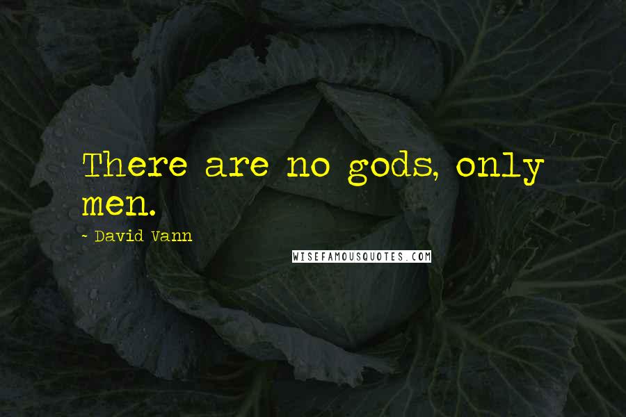 David Vann quotes: There are no gods, only men.