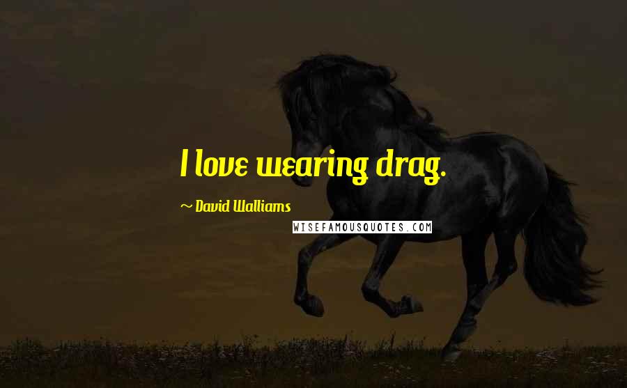 David Walliams quotes: I love wearing drag.