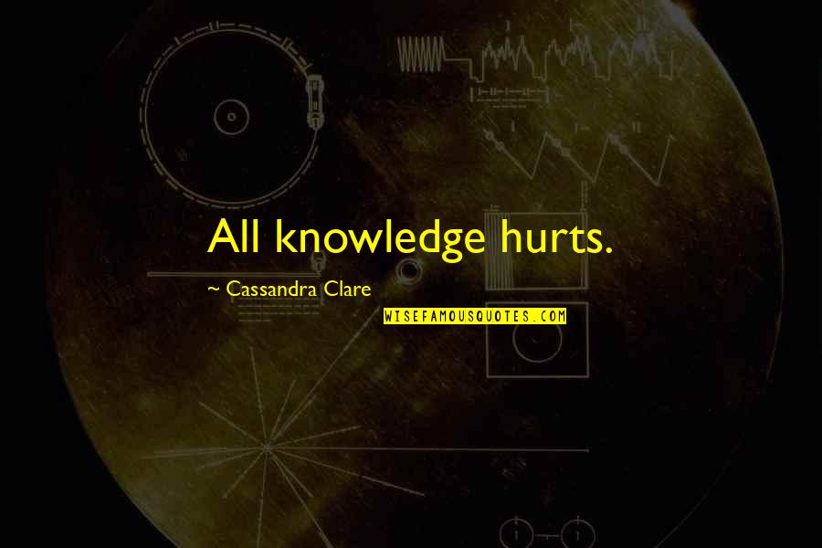 David Weatherford Quotes By Cassandra Clare: All knowledge hurts.