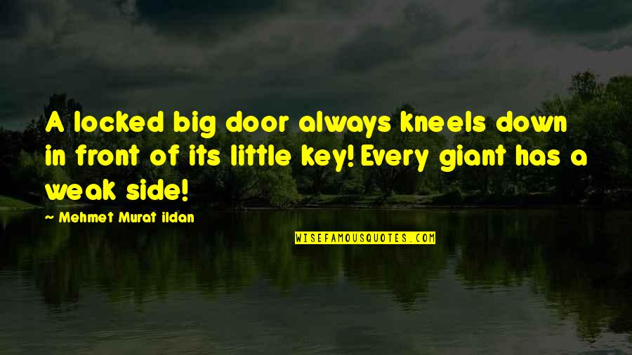 Davutoglu Cocuklari Quotes By Mehmet Murat Ildan: A locked big door always kneels down in Davutoglu Cocuklari Quotes By Mehmet Murat Ildan: A locked big door always kneels down in