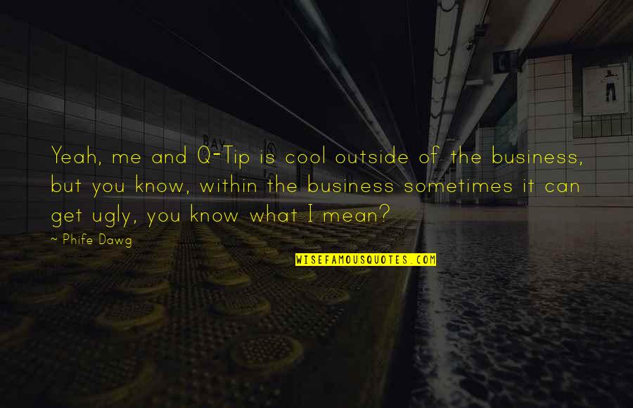 Dawg Quotes By Phife Dawg: Yeah, me and Q-Tip is cool outside of