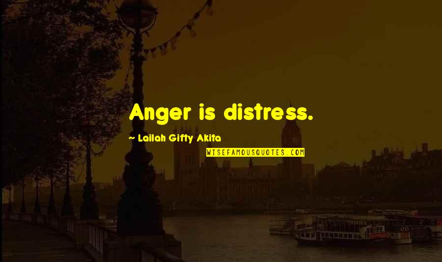 Dawson's Creek Season 3 Episode 2 Quotes By Lailah Gifty Akita: Anger is distress.