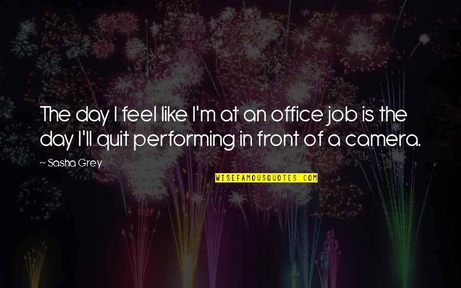 Day At The Office Quotes By Sasha Grey: The day I feel like I'm at an