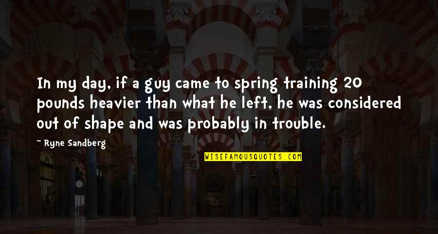 Day In Day Out Quotes By Ryne Sandberg: In my day, if a guy came to