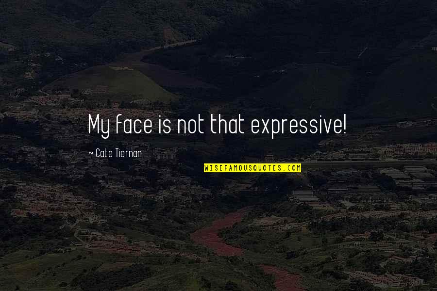 Day Is Over Night Has Come Quotes By Cate Tiernan: My face is not that expressive! Day Is Over Night Has Come Quotes By Cate Tiernan: My face is not that expressive!