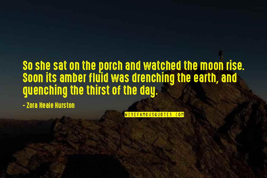 Day Of The Earth Quotes By Zora Neale Hurston: So she sat on the porch and watched