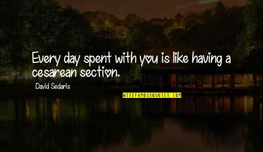 Day Spent Quotes By David Sedaris: Every day spent with you is like having