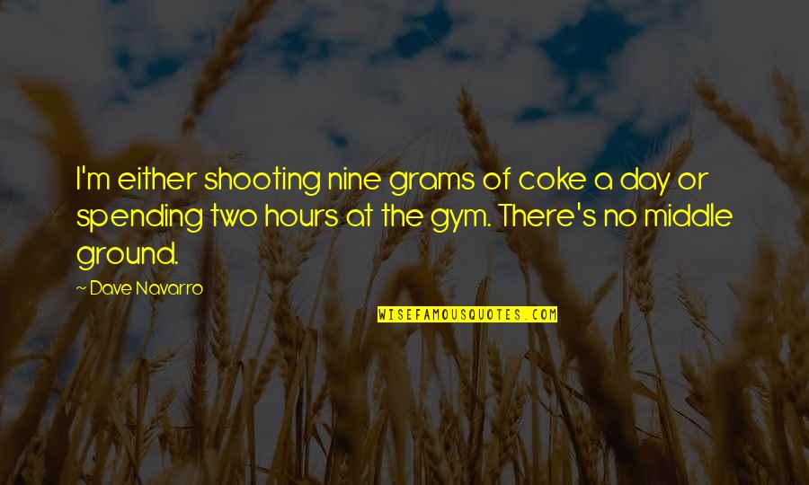 Day Two Quotes By Dave Navarro: I'm either shooting nine grams of coke a