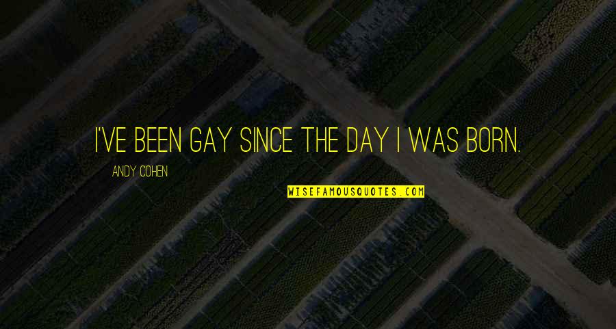 Day You Were Born Quotes By Andy Cohen: I've been gay since the day I was