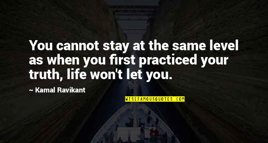 Daydreamed Quotes By Kamal Ravikant: You cannot stay at the same level as