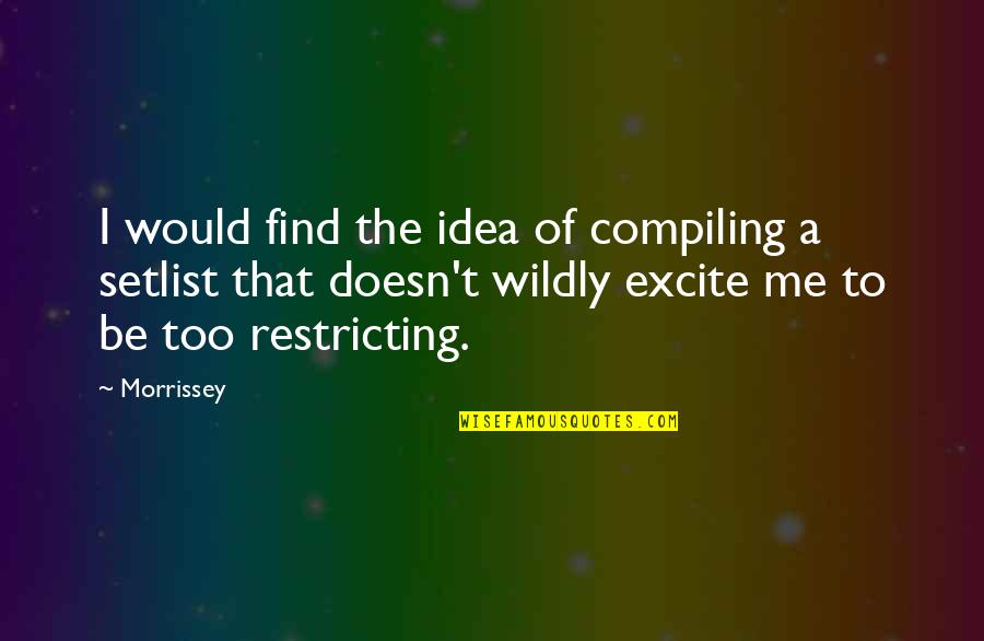Daydreaming About You Quotes By Morrissey: I would find the idea of compiling a Daydreaming About You Quotes By Morrissey: I would find the idea of compiling a