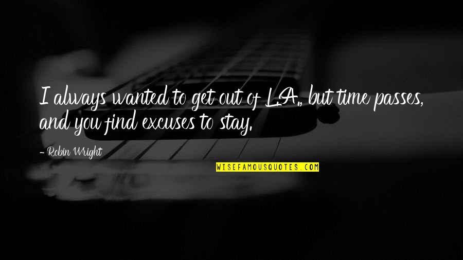 Dayem Holding Quotes By Robin Wright: I always wanted to get out of L.A.,