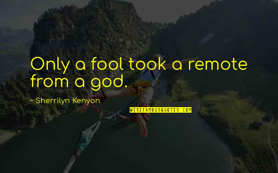 Daylighter Lights Quotes By Sherrilyn Kenyon: Only a fool took a remote from a