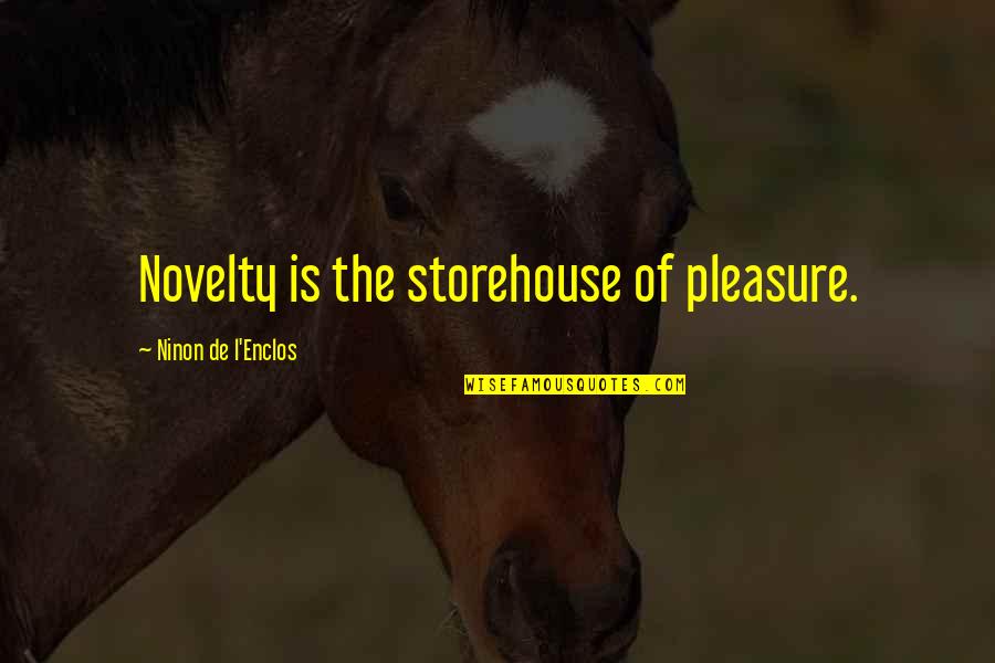 Dayman Quotes By Ninon De L'Enclos: Novelty is the storehouse of pleasure.