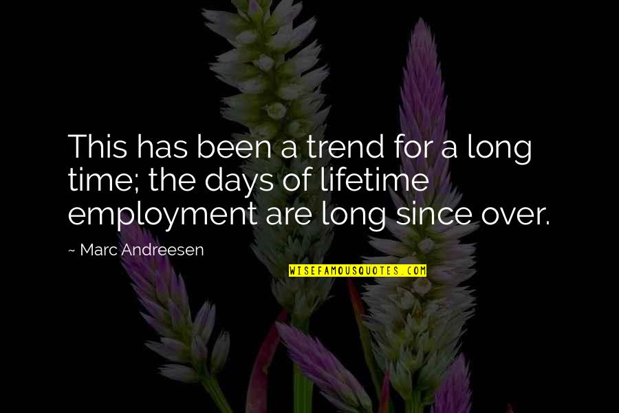 Days Are Too Long Quotes By Marc Andreesen: This has been a trend for a long