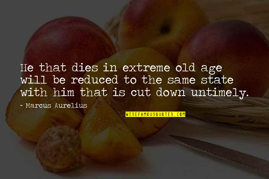 Dayuhan Twice Quotes By Marcus Aurelius: He that dies in extreme old age will
