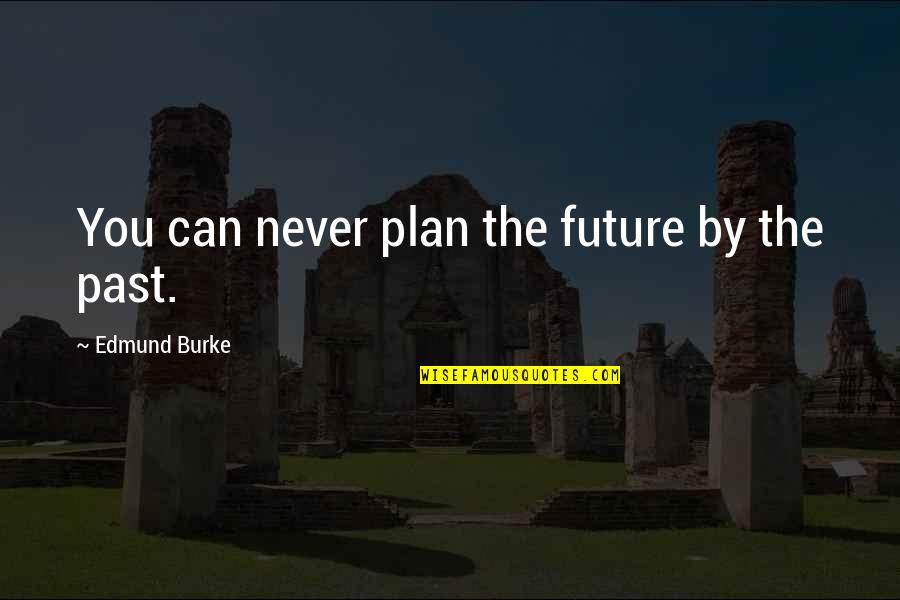 Dazeems Quotes By Edmund Burke: You can never plan the future by the