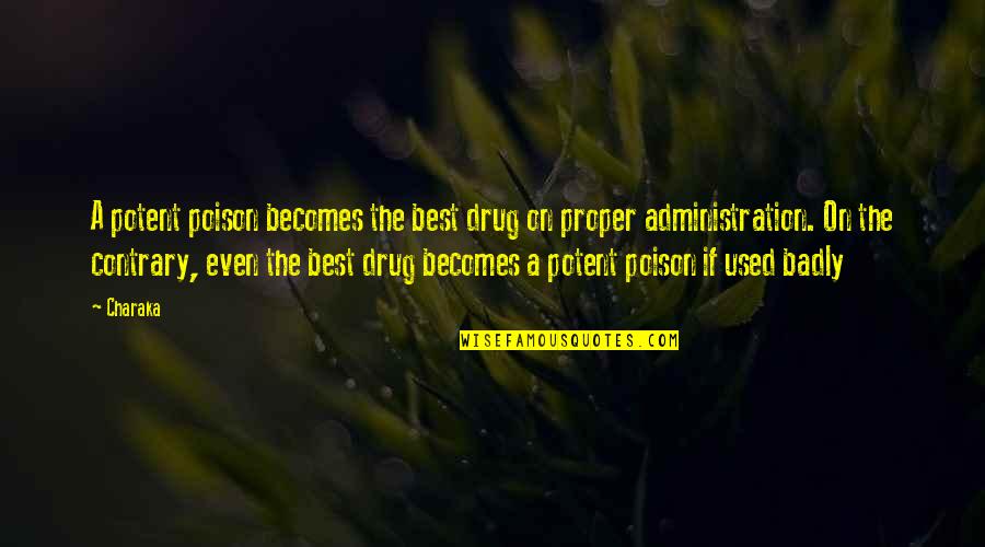Dcery Premysla Quotes By Charaka: A potent poison becomes the best drug on