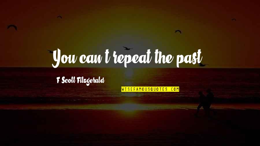 Ddt Quotes By F Scott Fitzgerald: You can't repeat the past. Ddt Quotes By F Scott Fitzgerald: You can't repeat the past.
