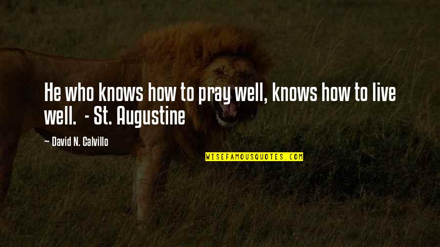 De Guiche Quotes By David N. Calvillo: He who knows how to pray well, knows