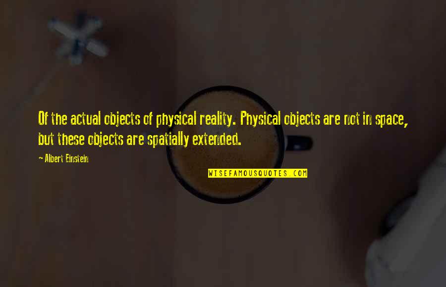 De Patricio Enterprises Quotes By Albert Einstein: Of the actual objects of physical reality. Physical