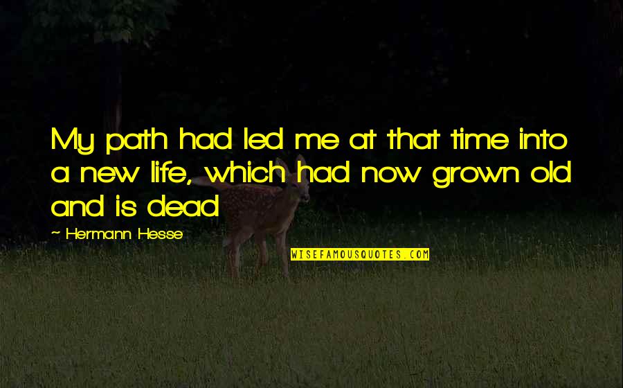 Dead And Life Quotes By Hermann Hesse: My path had led me at that time