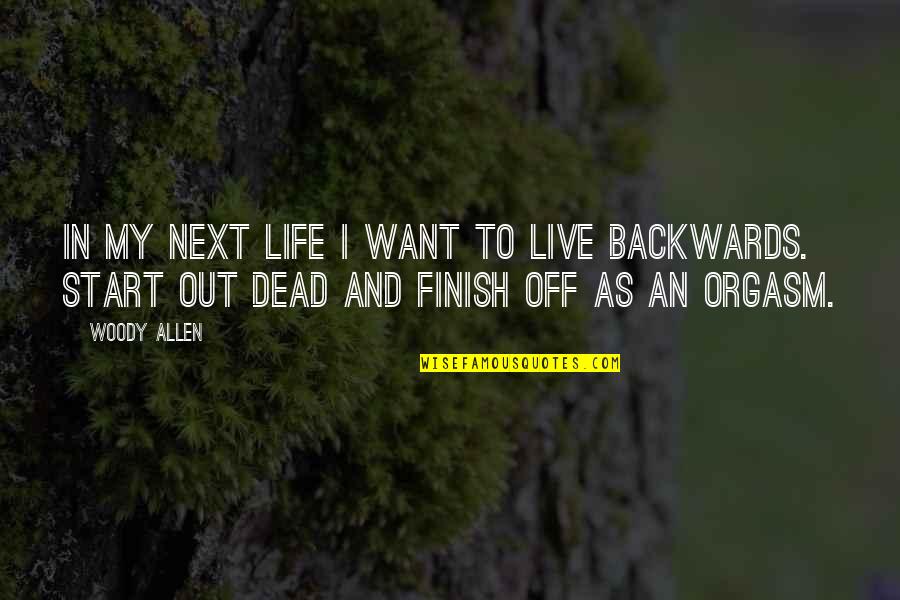 Dead And Life Quotes By Woody Allen: In my next life I want to live