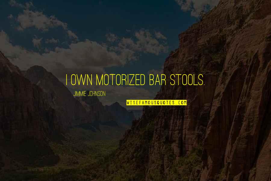 Dead Cat Quotes By Jimmie Johnson: I own motorized bar stools. Dead Cat Quotes By Jimmie Johnson: I own motorized bar stools.