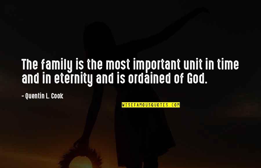 Dead Friend Quotes By Quentin L. Cook: The family is the most important unit in