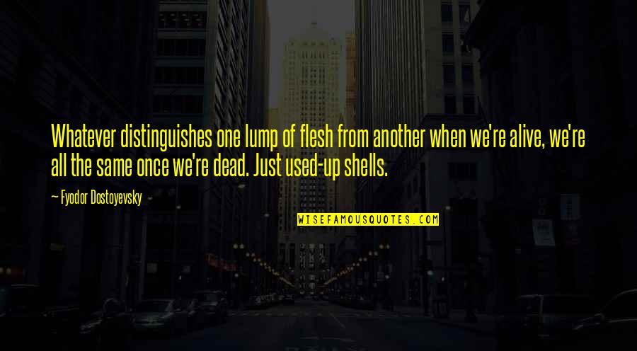 Dead Of Quotes By Fyodor Dostoyevsky: Whatever distinguishes one lump of flesh from another Dead Of Quotes By Fyodor Dostoyevsky: Whatever distinguishes one lump of flesh from another