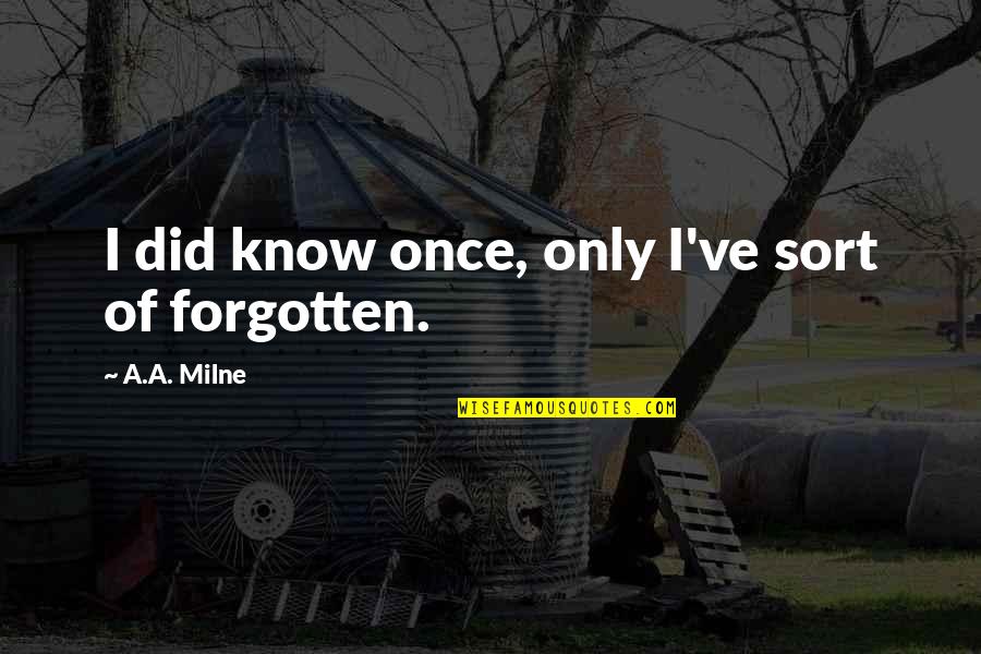 Dead Relative Birthday Quotes By A.A. Milne: I did know once, only I've sort of