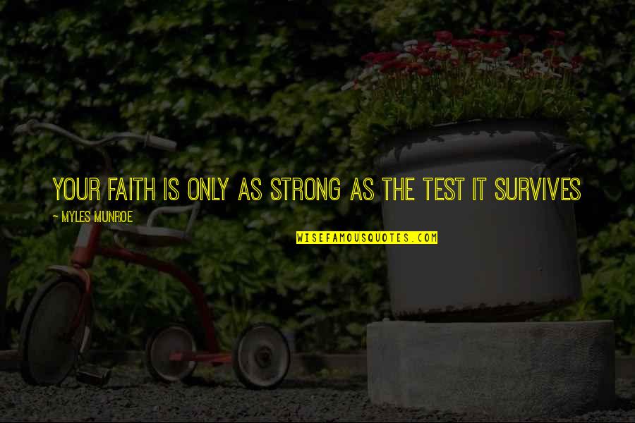 Deadbeat Mothers Quotes By Myles Munroe: Your faith is only as strong as the