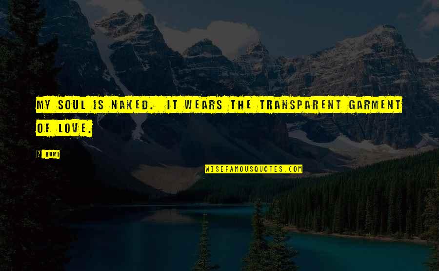 Deadly Chaser Quotes By Rumi: My soul Is Naked. It wears The Transparent