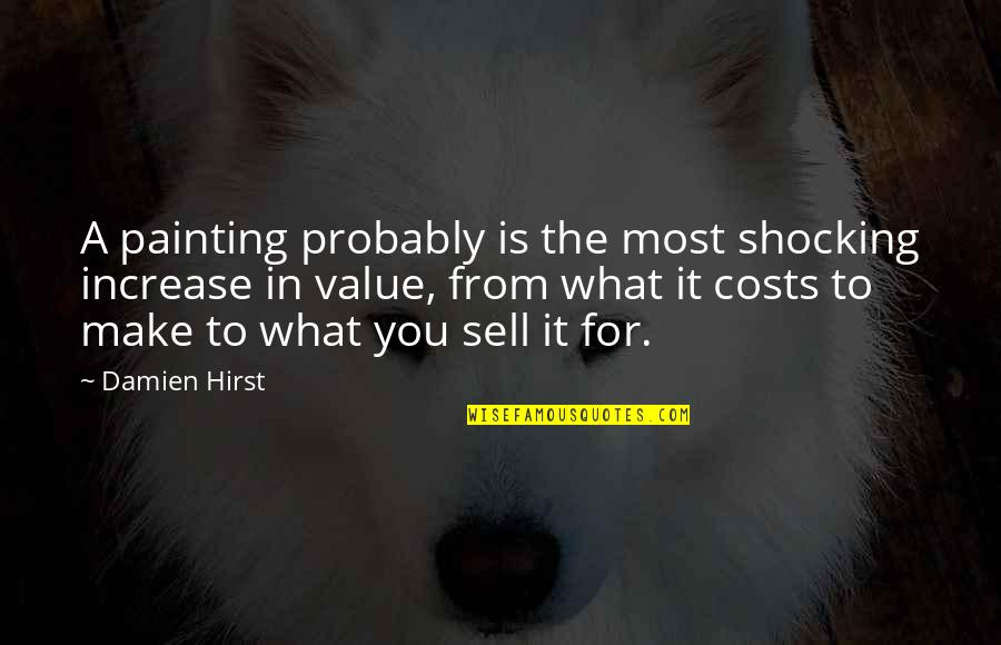 Dealings Synonym Quotes By Damien Hirst: A painting probably is the most shocking increase