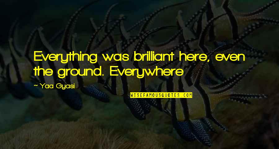 Dealth Quotes By Yaa Gyasi: Everything was brilliant here, even the ground. Everywhere