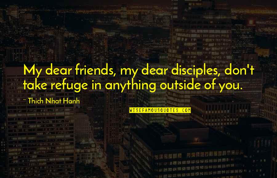 Dear Friends Quotes By Thich Nhat Hanh: My dear friends, my dear disciples, don't take