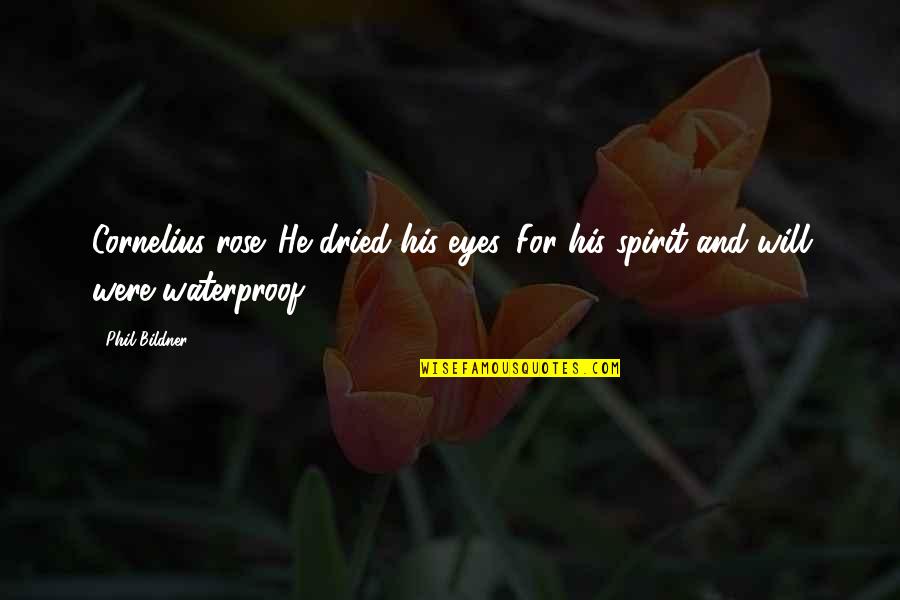 Dear God Why Me Quotes By Phil Bildner: Cornelius rose. He dried his eyes. For his