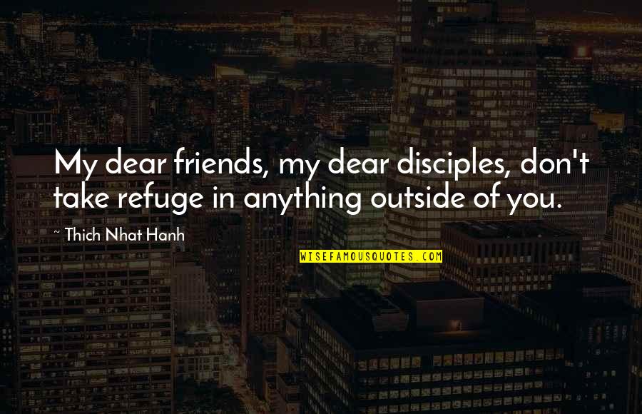 Dear You Quotes By Thich Nhat Hanh: My dear friends, my dear disciples, don't take