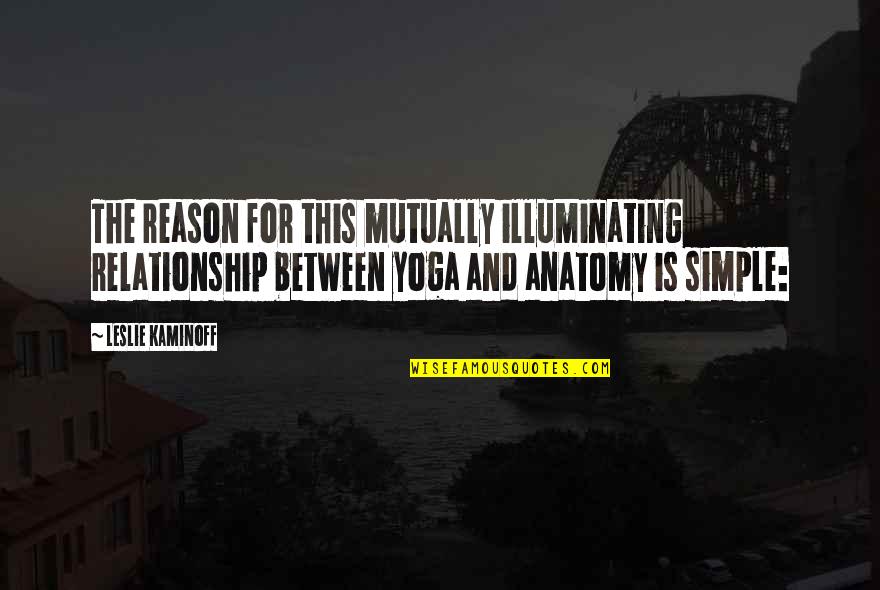 Deasy Tuwo Quotes By Leslie Kaminoff: The reason for this mutually illuminating relationship between Deasy Tuwo Quotes By Leslie Kaminoff: The reason for this mutually illuminating relationship between