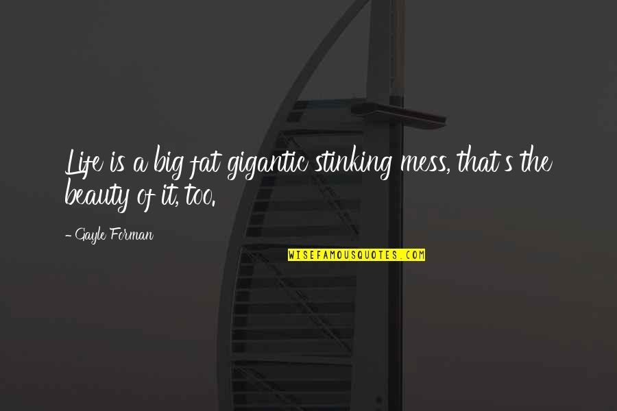 Death And Beauty Quotes By Gayle Forman: Life is a big fat gigantic stinking mess,