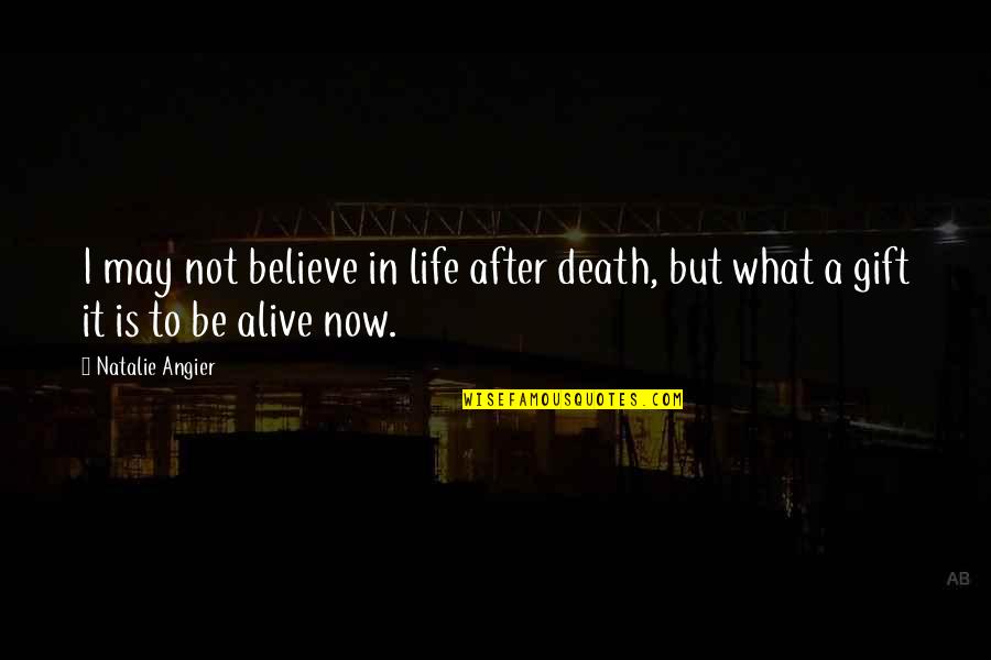 Death And The After Life Quotes By Natalie Angier: I may not believe in life after death,