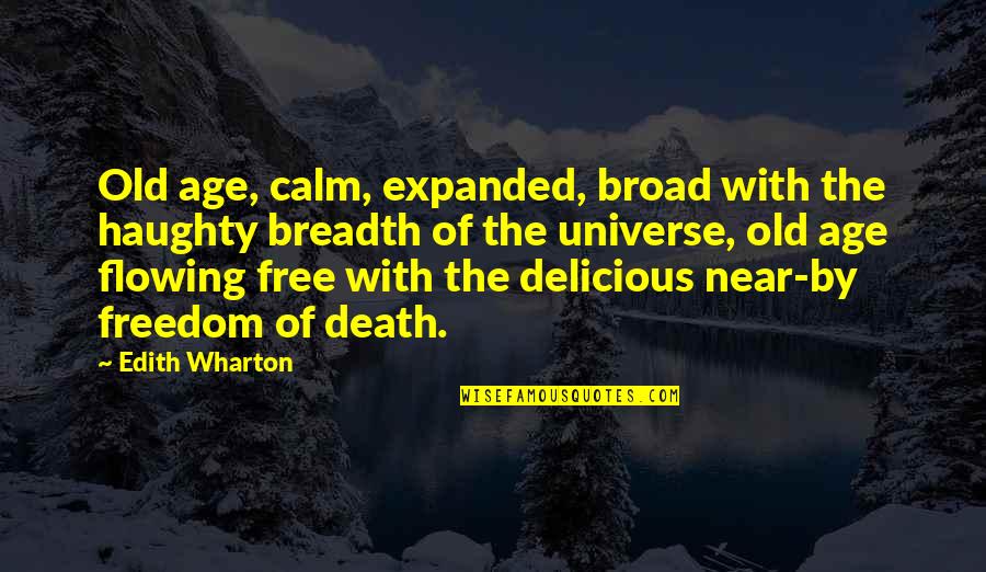 Death And The Universe Quotes By Edith Wharton: Old age, calm, expanded, broad with the haughty
