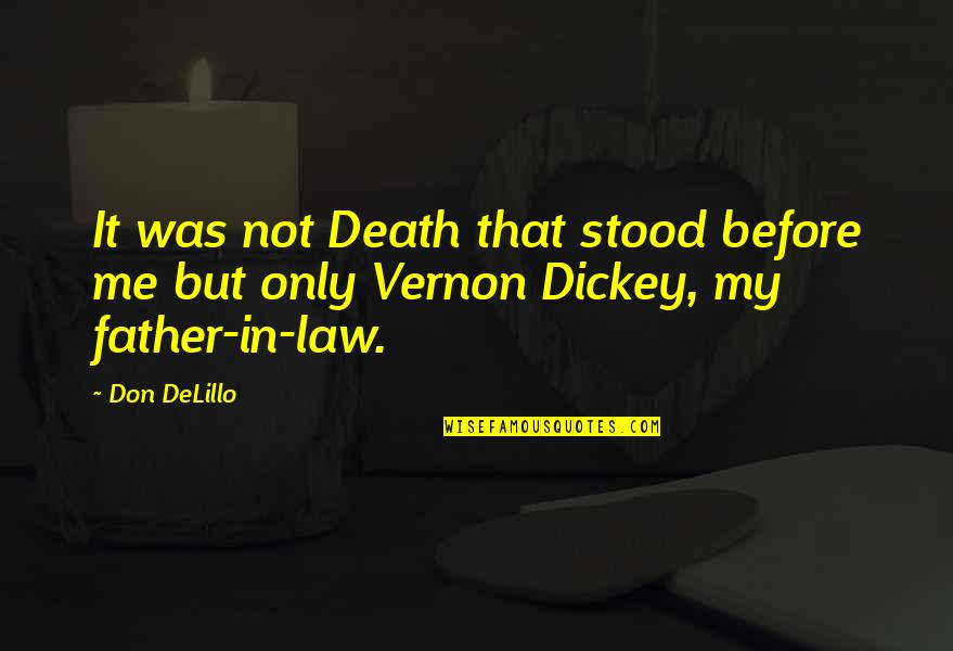 Death Before Quotes By Don DeLillo: It was not Death that stood before me