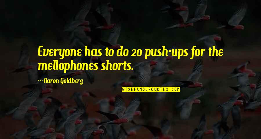 Death But Challenge Quotes By Aaron Goldberg: Everyone has to do 20 push-ups for the