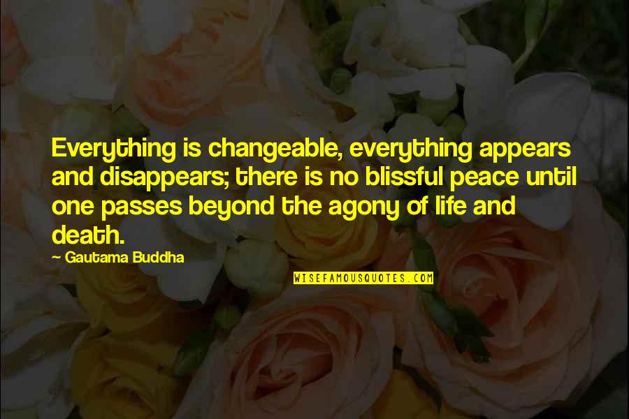 Death By Buddha Quotes By Gautama Buddha: Everything is changeable, everything appears and disappears; there