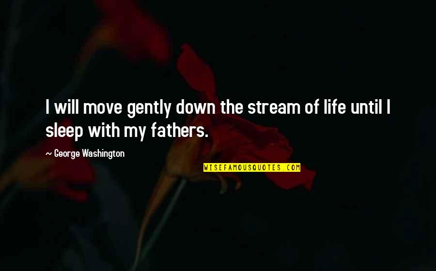 Death Father Quotes By George Washington: I will move gently down the stream of